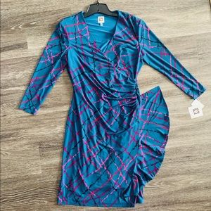 Anne Klein long sleeve colorful dress